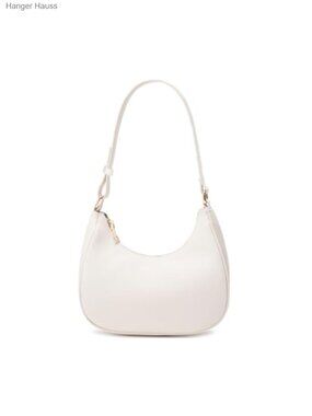 Crescent Hobo Shoulder Bag Women Cute Underarm Tote Handbag PU Leather Zipper